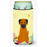 Caroline'S Treasures Easter Eggs Border Terrier Tall Boy Beverage Insulator Hugger, Multicolor