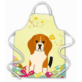 Caroline'S Treasures Easter Eggs Beagle Tricolor Apron, Large, Multicolor