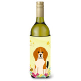 Caroline'S Treasures Bb6040Literk Easter Eggs Beagle Tricolor Wine Bottle Beverage Insulator Hugger, 750Ml, Multicolor