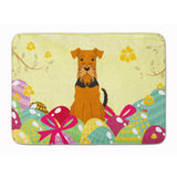 Caroline'S Treasures Easter Eggs Airedale Machine Washable Memory Foam Mat Doormats, Multicolor