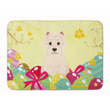 Caroline'S Treasures Easter Eggs Westie Machine Washable Memory Foam Mat Doormats, Multicolor