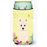 Caroline'S Treasures Easter Eggs Westie Tall Boy Beverage Insulator Hugger, Multicolor