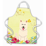 Caroline'S Treasures Easter Eggs White German Shepherd Apron, Large, Multicolor
