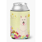 Caroline'S Treasures Easter Eggs White German Shepherd Can Or Bottle Hugger, Can Hugger, Multicolor