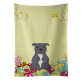Caroline'S Treasures Easter Eggs Staffordshire Bull Terrier Blue Kitchen Towel, Multicolor, 25 X 15