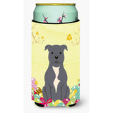 Caroline'S Treasures Easter Staffordshire Bull Terrier Tall Boy Beverage Insulator Hugger, Multicolor