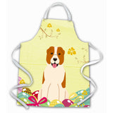 Caroline'S Treasures Easter Eggs Central Asian Shepherd Dog Apron, Large, Multicolor