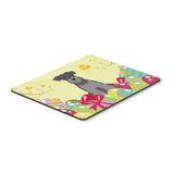 Caroline'S Treasures Easter Eggs Miniature Schnauzer Black Silver Mouse Pad, Hot Pad Or Trivet, Multicolor, 7.75X9.25  (Bb605