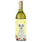 Caroline'S Treasures Bb6053Literk Easter Miniature Schnauzer Wine Bottle Beverage Insulator Hugger, 750Ml, Multicolor