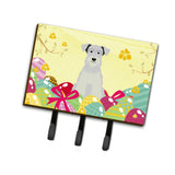 Caroline'S Treasures Easter Eggs Miniature Schanuzer White Leash Or Key Holder Hooks
