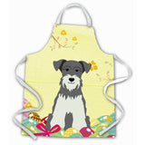 Caroline'S Treasures Easter Eggs Miniature Schanuzer Salt & Pepper Apron, Large, Multicolor