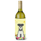Caroline'S Treasures Bb6054Literk Easter Schnauzer Salt Pepper Wine Bottle Beverage Insulator Hugger, 750Ml, Multicolor