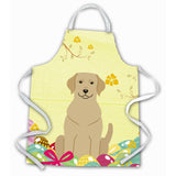 Caroline'S Treasures Easter Eggs Yellow Labrador Apron, Large, Multicolor