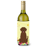 Caroline'S Treasures Bb6056Literk Easter Eggs Chocolate Labrador Wine Bottle Beverage Insulator Hugger, 750Ml, Multicolor