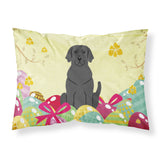 Easter Eggs Black Labrador Fabric Standard Pillowcase