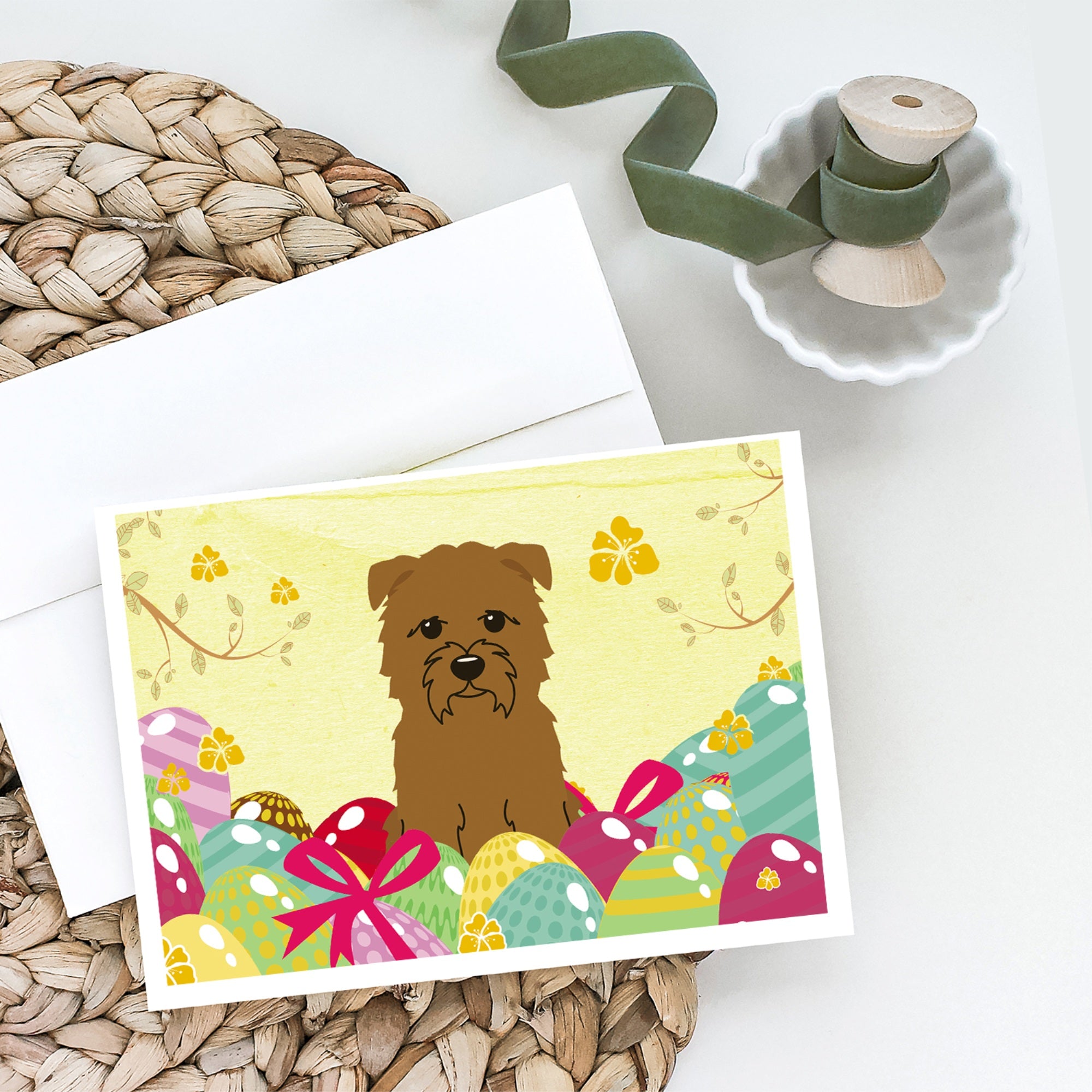Easter Eggs Glen Of Imal Tan Greeting Cards And Envelopes Pack Of 8