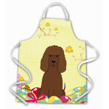 Caroline'S Treasures Easter Eggs Irish Water Spaniel Apron, Large, Multicolor