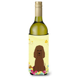 Caroline'S Treasures Bb6063Literk Easter Eggs Irish Water Spaniel Wine Bottle Beverage Insulator Hugger, 750Ml, Multicolor
