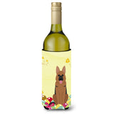 Caroline'S Treasures Bb6067Literk Easter Eggs German Shepherd Wine Bottle Beverage Insulator Hugger, 750Ml, Multicolor