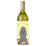 Caroline'S Treasures Bb6068Literk Easter Eggs Poodle Silver Wine Bottle Beverage Insulator Hugger, 750Ml, Multicolor