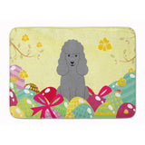Caroline'S Treasures Easter Eggs Poodle Silver Machine Washable Memory Foam Mat Doormats, Multicolor