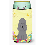 Caroline'S Treasures Easter Eggs Poodle Silver Tall Boy Beverage Insulator Hugger, Multicolor