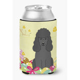 Caroline'S Treasures Easter Eggs Poodle Black Can Or Bottle Hugger, Can Hugger, Multicolor