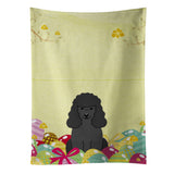 Caroline'S Treasures Easter Eggs Poodle Black Kitchen Towel, Multicolor, 25 X 15