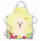 Caroline'S Treasures Easter Eggs Bichon Frise Apron, Large, Multicolor