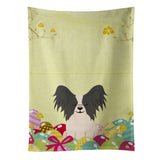 Caroline'S Treasures Easter Eggs Papillon Black White Kitchen Towel, Multicolor, 25 X 15