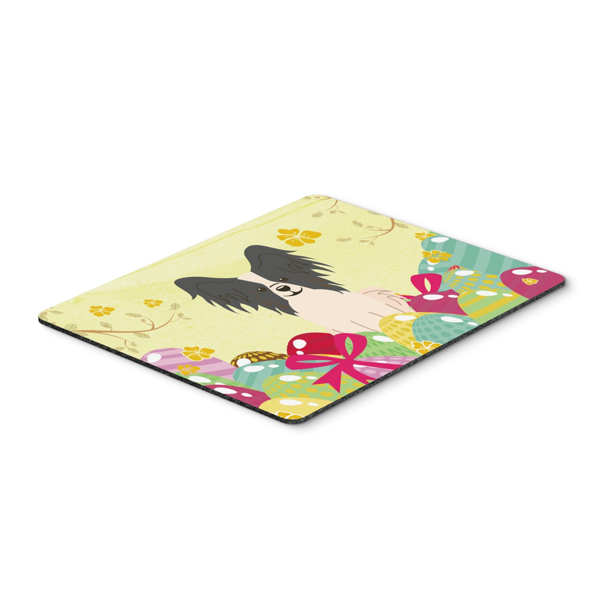 Caroline'S Treasures Easter Eggs Papillion Black White Mouse Pad, Hot Pad Or Trivet, Multicolor, 7.75X9.25  (Bb6076Mp)