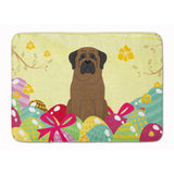Caroline'S Treasures Easter Eggs Bullmastiff Machine Washable Memory Foam Mat Doormats, Multicolor