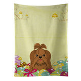 Caroline'S Treasures Easter Eggs Shih Tzu Silver Chocolate Kitchen Towel, Multicolor, 25 X 15