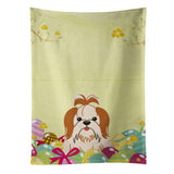 Caroline'S Treasures Easter Eggs Shih Tzu Red White Kitchen Towel, Multicolor, 25 X 15
