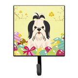 Caroline'S Treasures Easter Eggs Shih Tzu Black White Wall Hook, Small, Multicolor