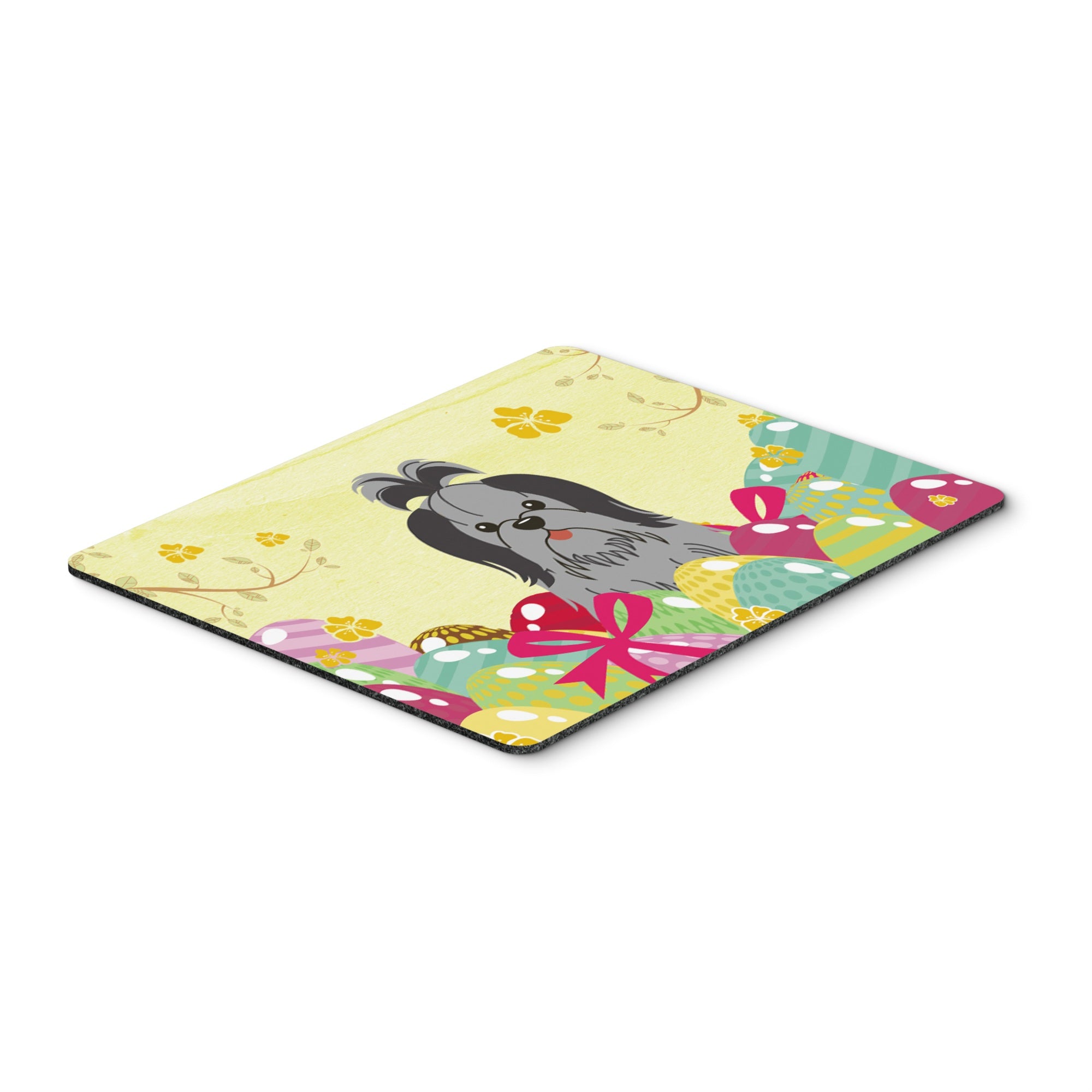 Caroline'S Treasures Easter Eggs Shih Tzu Black Silver Mouse Pad, Hot Pad Or Trivet, Multicolor, 7.75X9.25  (Bb6089Mp)