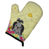 Caroline'S Treasures Easter Eggs Shih Tzu Black Silver Oven Mitt, Multicolor, 12 X 8.5