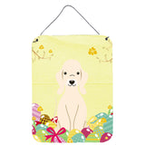 Caroline'S Treasures Easter Eggs Bedlington Terrier Sandy Metal Print, 16 X 12, Multicolor