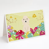 Easter Eggs Bedlington Terrier Sandy Greeting Cards And Envelopes Pack Of 8