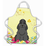 Caroline'S Treasures Easter Eggs Cocker Spaniel Black Apron, Large, Multicolor