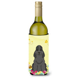Caroline'S Treasures Bb6092Literk Easter Cocker Spaniel Black Wine Bottle Beverage Insulator Hugger, 750Ml, Multicolor
