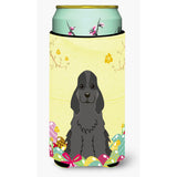 Caroline'S Treasures Easter Eggs Cocker Spaniel Black Tall Boy Beverage Insulator Hugger, Multicolor