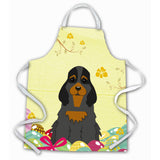 Caroline'S Treasures Easter Eggs Cocker Spaniel Black Tan Apron, Large, Multicolor