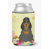 Caroline'S Treasures Easter Eggs Cocker Spaniel Black Tan Can Or Bottle Hugger, Can Hugger, Multicolor