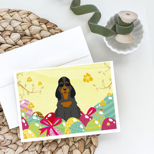 Easter Eggs Cocker Spaniel Black Tan Greeting Cards And Envelopes Pack Of 8