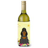 Caroline'S Treasures Bb6093Literk Easter Cocker Spaniel Black Tan Wine Bottle Beverage Insulator Hugger, 750Ml, Multicolor