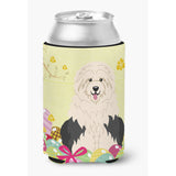 Caroline'S Treasures Easter Eggs Old English Sheepdog Can Or Bottle Hugger, Can Hugger, Multicolor
