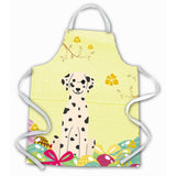 Caroline'S Treasures Easter Eggs Dalmatian Apron, Large, Multicolor