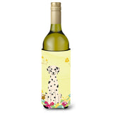 Caroline'S Treasures Bb6097Literk Easter Eggs Dalmatian Wine Bottle Beverage Insulator Hugger, 750Ml, Multicolor