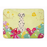 Caroline'S Treasures Easter Eggs Dalmatian Machine Washable Memory Foam Mat Doormats, Multicolor